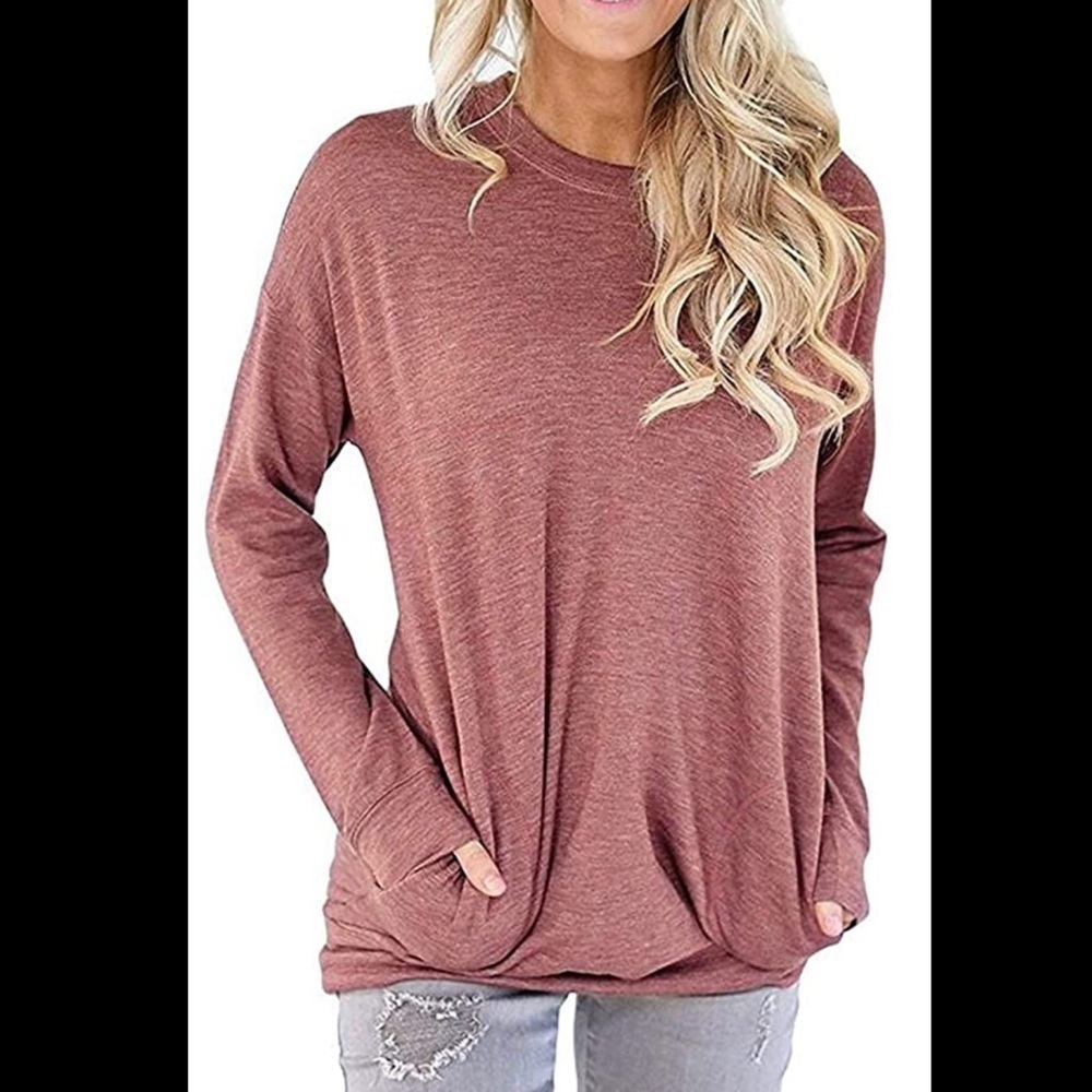 👕casual Loose Fit Long Sleeve Top
